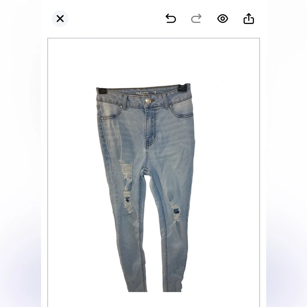 Refuje Light Blue Distressed Women's Jeans